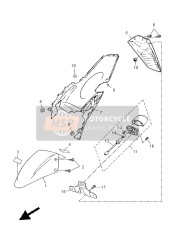 5RWF151100PX, Spatbord Voorkant MSM1, Yamaha, 0